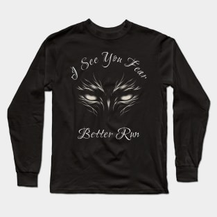 Creepy Eyes Lurking in The Shadow Long Sleeve T-Shirt